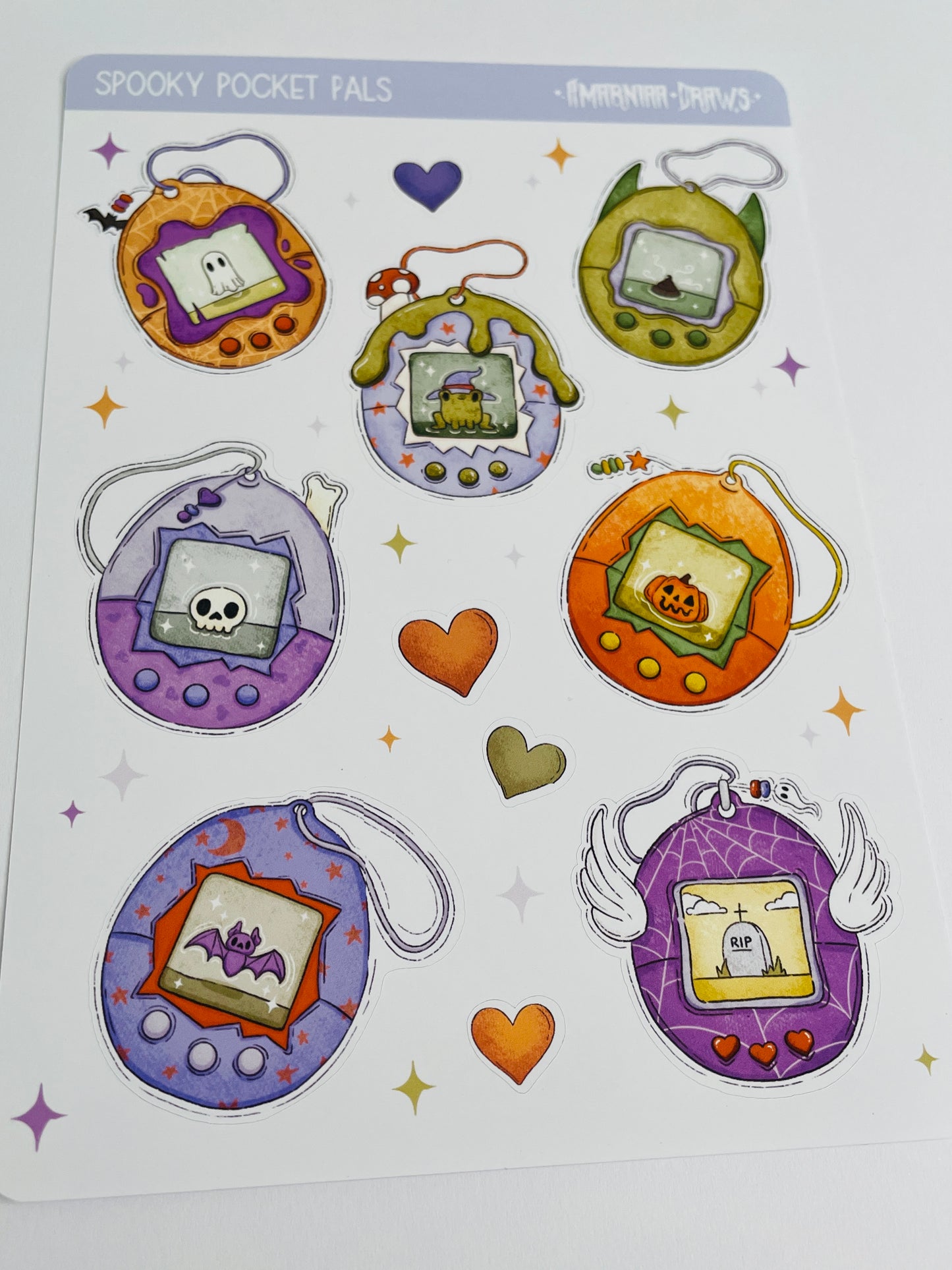 Spooky Pocket Pals - Sticker Sheet