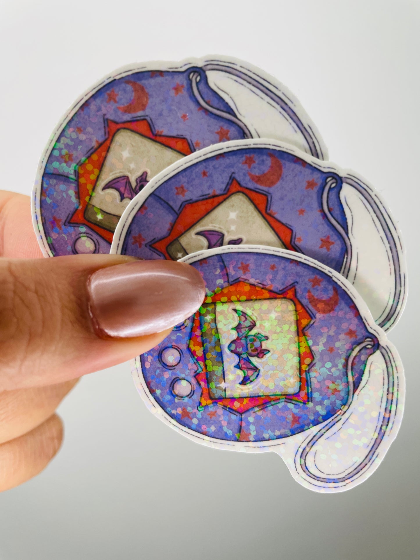 Holographic Bat Spooky Pocket Pal Sticker