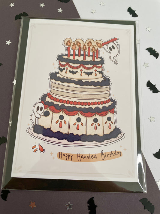 Happy Haunted Birthday Greeting Card