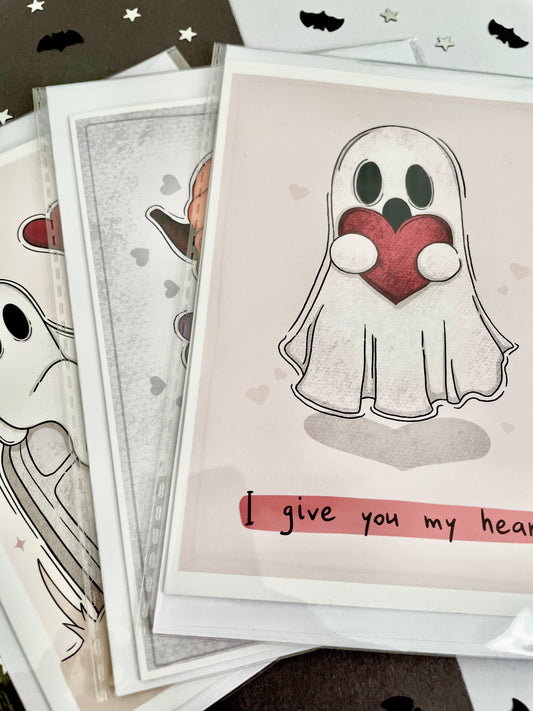 I Give You My Heart, Valloween Greeting Card