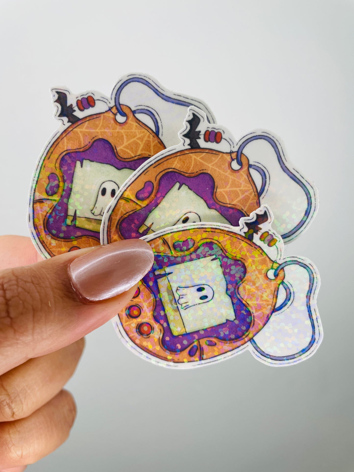 Holographic Ghost Spooky Pocket Pal Sticker