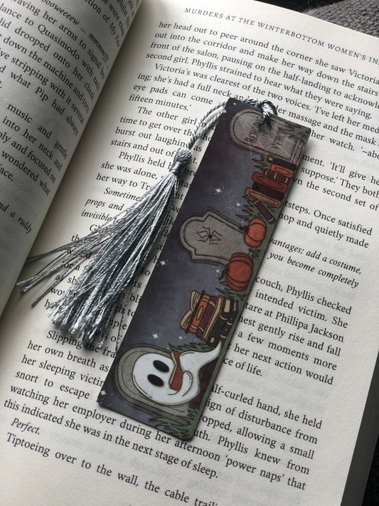 Graveyard Reading Ghost Bookmark