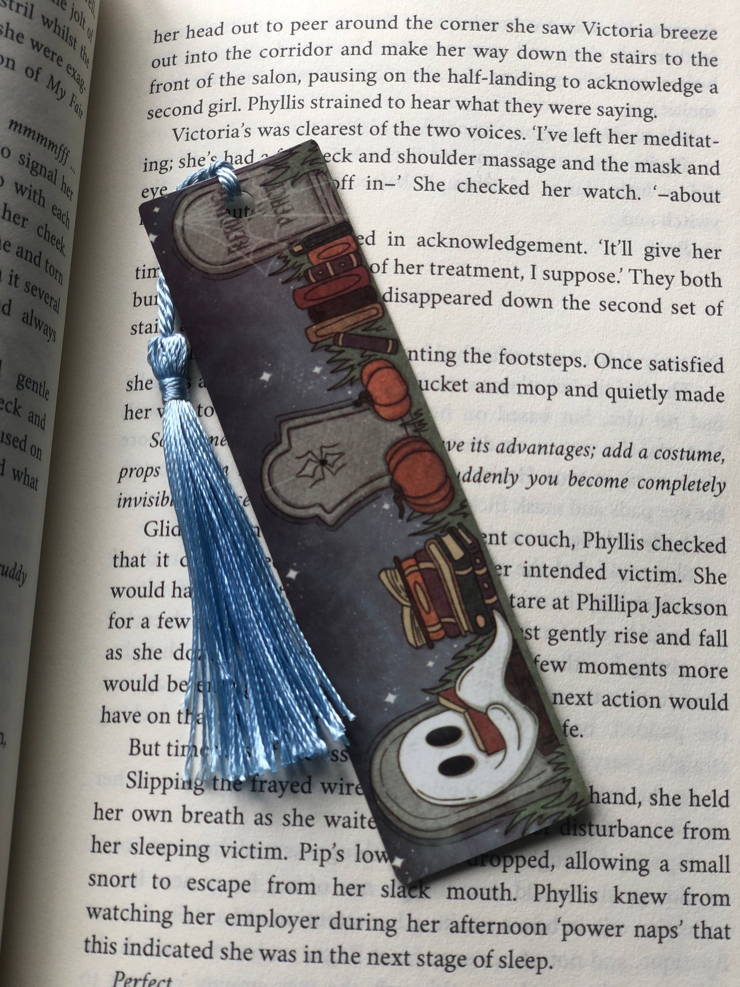 Graveyard Reading Ghost Bookmark