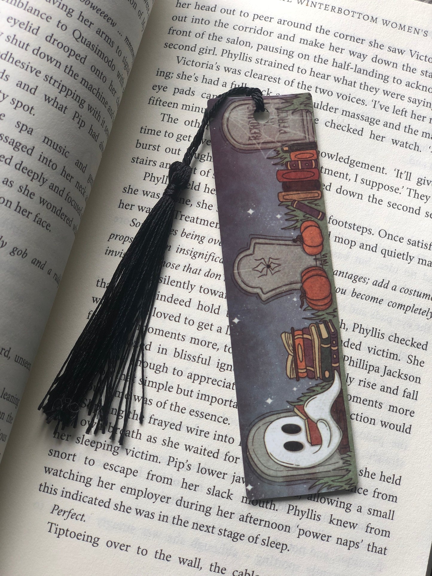 Graveyard Reading Ghost Bookmark