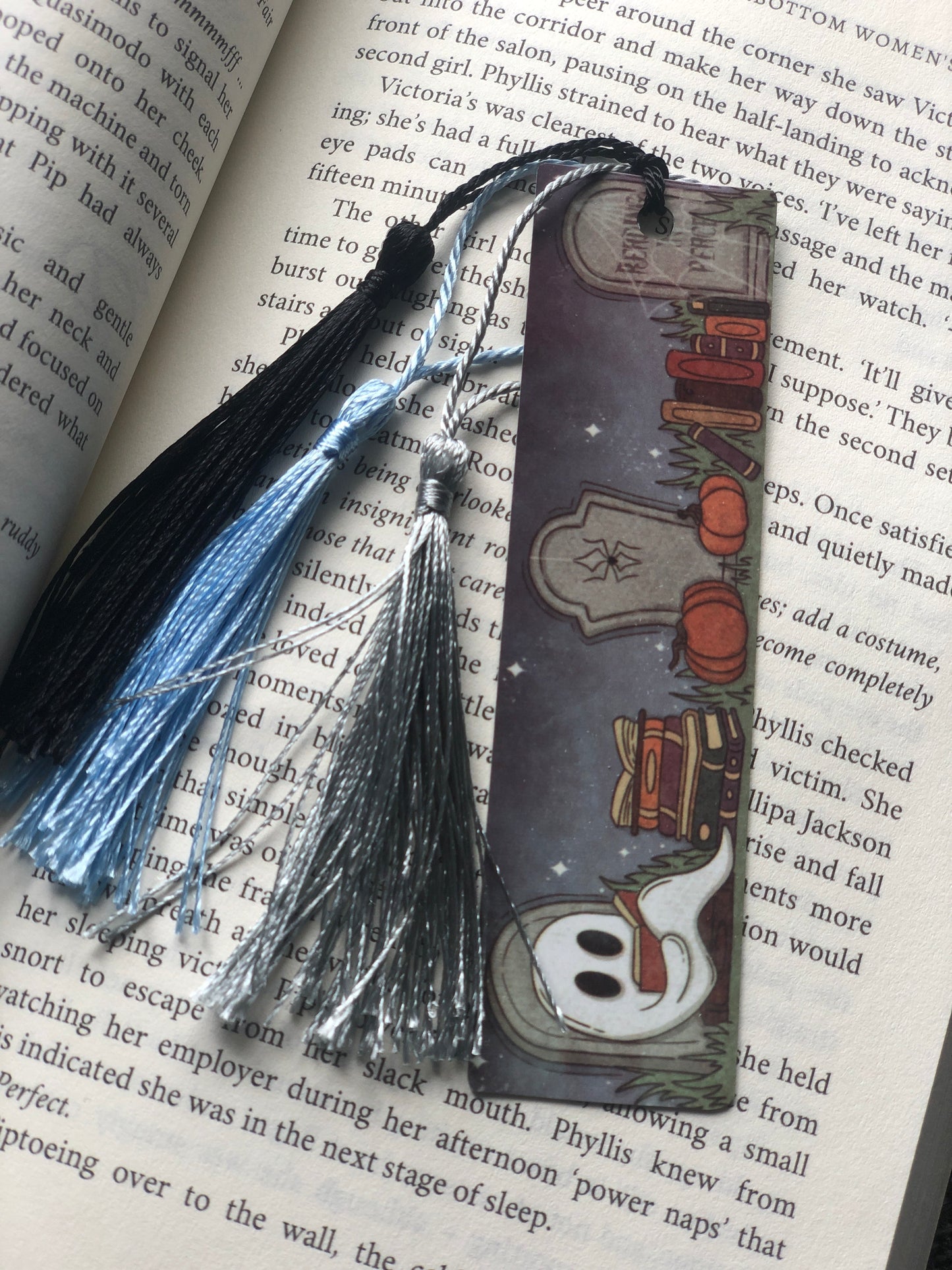 Graveyard Reading Ghost Bookmark