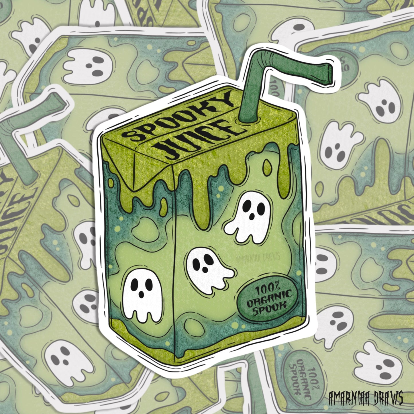 Spooky Juice Box Sticker