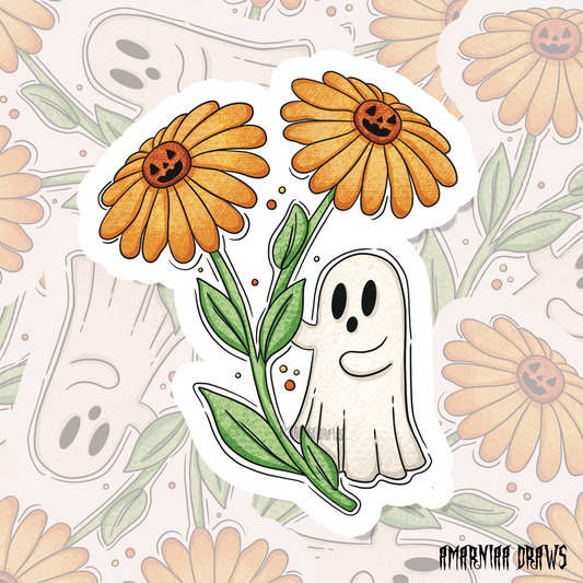 Jack-o-Flowers Sticker